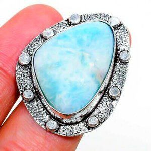 Republic Larimar in a 925 Stamped Ring